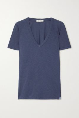 rag & bone - The Slub Vee Organic Pima Cotton-jersey T-shirt - Blue