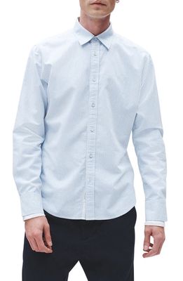 rag & bone Tomlin Stripe Cotton Button-Up Shirt in Ltblue Str