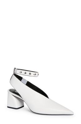rag & bone Victory Ankle Strap Pointed Toe Pump in Bright White