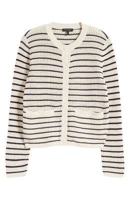 rag & bone Viola Stripe Cardigan in Turtle Dove Multi