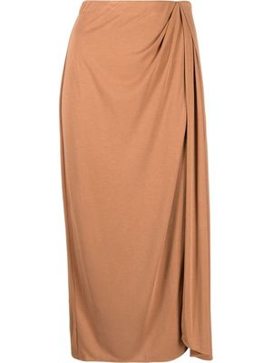 Rag & Bone wrap-style midi skirt - Brown