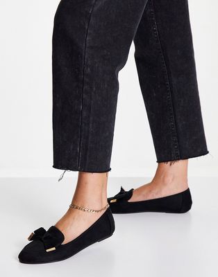 RAID Reema flat shoes with bow in black
