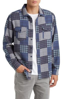 Rails Banton Patchwork Print Cotton Button-Up Shirt in Blue Patchwork