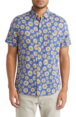 Rails Carson Floral Short Sleeve Button-Up Shirt in Maya Print Royal