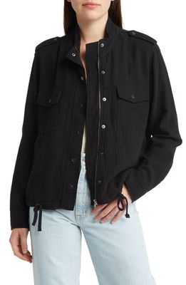 Rails Collins Organic Cotton Military Jacket in Black