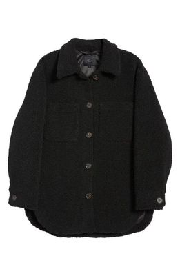 Rails Connie Fleece Shirt Jacket in Black Teddy