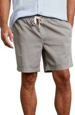Rails Cruz Drawstring Stretch Herringbone Shorts in Washed Grey