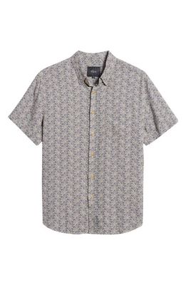 Rails Dresden Regular Fit Short Sleeve Linen Blend Button-Up Shirt in Brush Floral Tinder