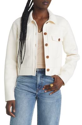 Rails Easton Wool Blend Crop Jacket in White