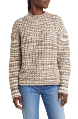 Rails Echo Space Dye Wool & Alpaca Blend Sweater in Brown Wht Space Dye