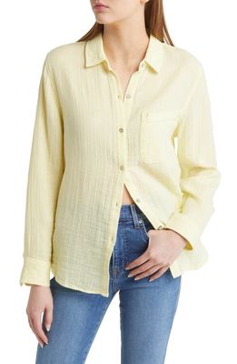 Rails Ellis Gauze Organic Cotton Shirt in Citron