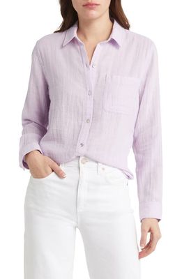 Rails Ellis Organic Cotton Button-Up Shirt in Orchid