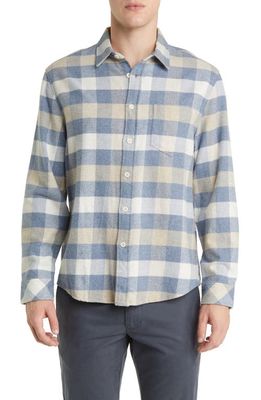 Rails Forrest Check Flannel Button-Up Shirt in Mist Birch Oat Heather