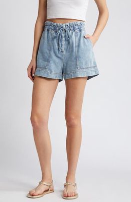Rails Foster Paperbag Denim Shorts in Faded Indigo