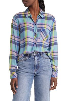 Rails Hunter Plaid Button-Up Shirt in Lime Berry