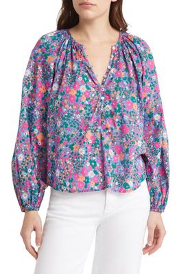 Rails Indi Blouson Sleeve Cotton Top in Leilani Floral