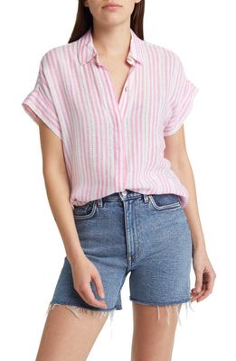 Rails Jamie Stripe Linen Blend Shirt in Kokomo Stripe