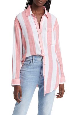 Rails Jaylin Stripe Organic Cotton Tunic Shirt in Playa Stripe