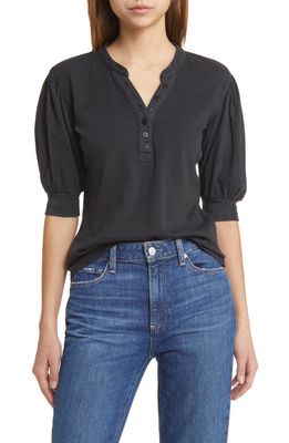 Rails Jewel Puff Sleeve Top in Washed Black