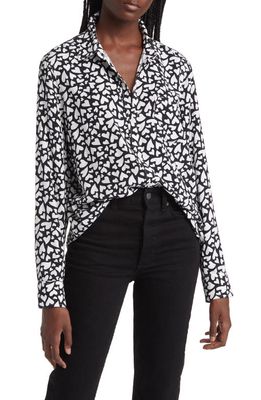 Rails Kathryn Heart Print Button-Up Shirt in Amore
