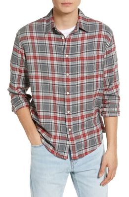 Rails Lennox Relaxed Fit Plaid Cotton Blend Button-Up Shirt in Ripe Fruit Alloy