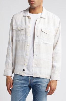 Rails Linen Shirt Jacket in Wicker Graphite Stripe