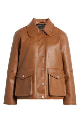 Rails Mathis Faux Leather Jacket in Russet