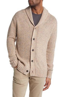 Rails Men's Corden Tweed Cardigan in Oatmeal Speckle