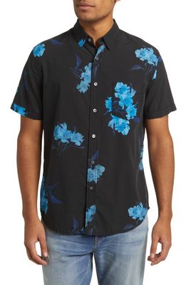 Rails Monaco Floral Short Sleeve Button-Up Shirt in Surreal Flower Onyx