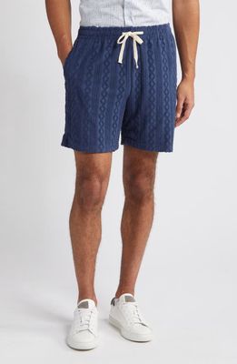 Rails Nova Textured Drawstring Shorts in Royal Blue