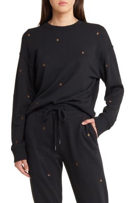 Rails Ramona Star Cotton Modal Sweatshirt in Bronze Star Embroidery