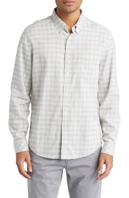 Rails Reid Plaid Stretch Cotton Button-Up Shirt in Alloy White Melange