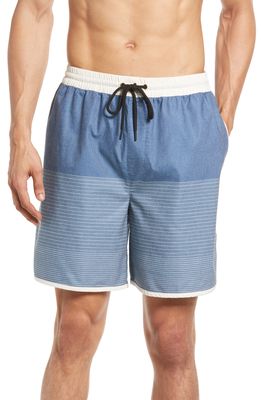 Rails Rubix Stripe Cotton Blend Shorts in Blue Hombre