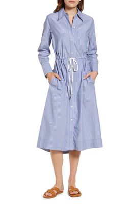 Rails Shivonne Pinstripe Long Sleeve Midi Shirtdress in Duke Stripe