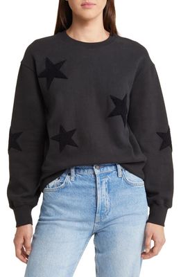 Rails Sonia Bouclé Star Sweatshirt in Black