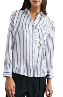Rails Spencer Stripe Silk Shirt in Eden Stripe