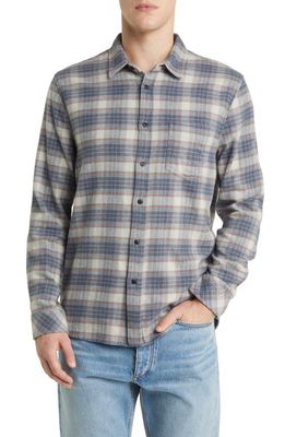 Rails Sussex Plaid Stretch Flannel Button-Up Shirt in Arrowroot Flint Melange