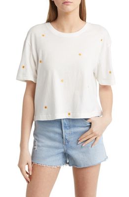 Rails The Boxy Embroidered Linen T-Shirt in Embroidered Suns