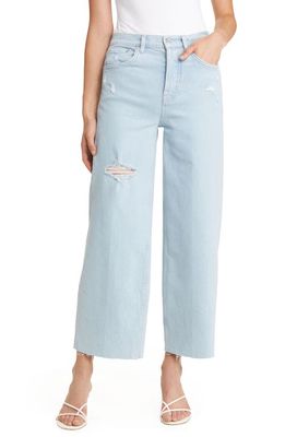 Rails The Getty Ripped High Waist Crop Wide Leg Jeans in Oceanview Distress