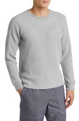 Rails Wade Long Sleeve Thermal T-Shirt in Heather Grey