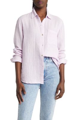 Rails Women's Ellis Organic Cotton Button-Up Shirt in Pale Lilac