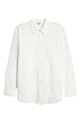 Rails Women's Juliette Cotton Eyelet Button-Up Shirt in White Eyelet Mix