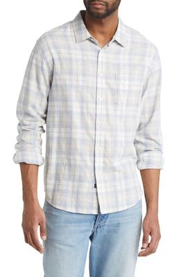 Rails Wyatt Plaid Cotton Button-Up Shirt in Mirror Cream Melange