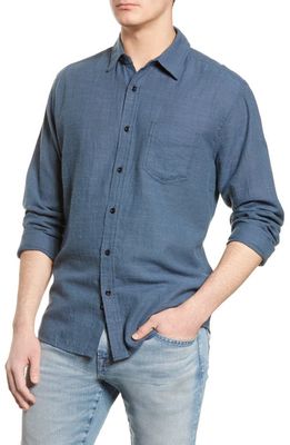 Rails Wyatt Relaxed Fit Solid Button-Up Shirt in Sea Blue
