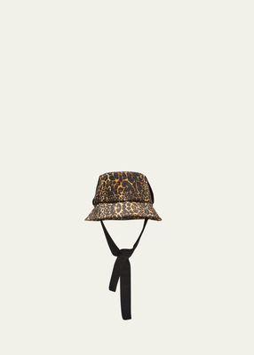 Rain Cat Jaguar Print Bucket Hat