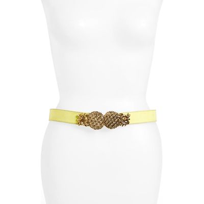 Raina Pina Leather Belt in Yellow 