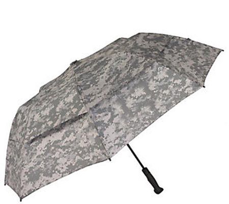 RainAlertz 58" Folding Golf Umbrella with Fiber glass Shaft