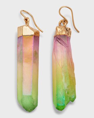 Rainbow and Gold Foil Earrings