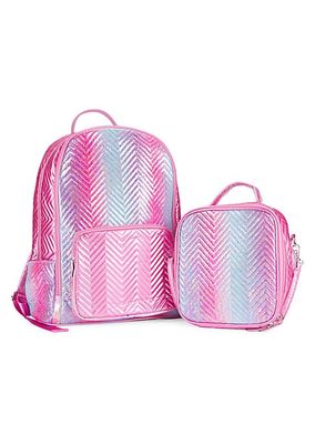 Rainbow Chevron Backpack & Lunch Box Set