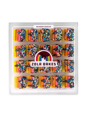Rainbow Cookies Raspberry Filling With Dark Chocolate Drip And Sprinkles - 20 Pack - Dark Chocolate